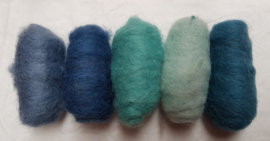 Gekaarde wol assorti water (nr 626)