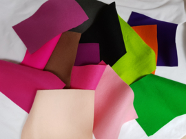 Assortiment viltlapjes, 15 kleuren