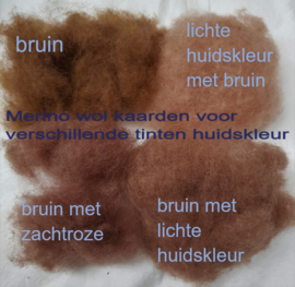 Gekaarde merino Nw-Zeeland BRUIN (016)