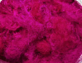 Gerecyclede sari zijdevezels, roze, vanaf
