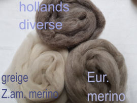 Merino lontwol, Europees gemengd, lichtgrijs (404), vanaf