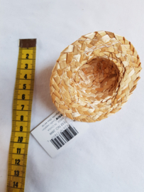 Hoedje strohoedje 8 cm