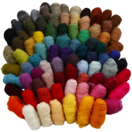 Gekaarde wol assorti 86x10 gram