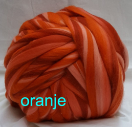 Dik lontwol gemeleerd, oranje (153), vanaf