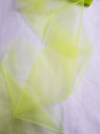 Felgeel, transparant, synthetisch, organza, 30x415 cm