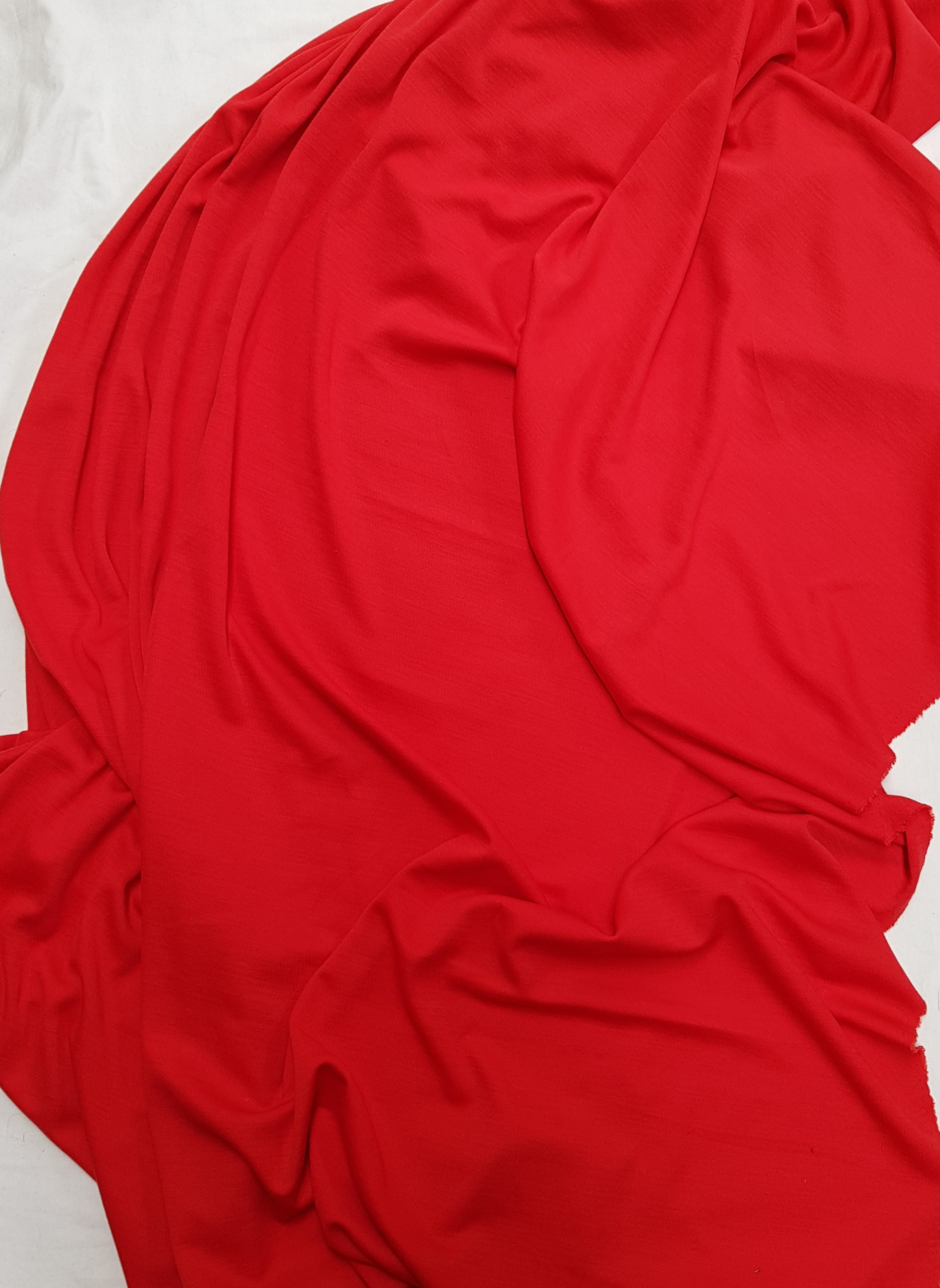 Zacht rood, katoen tricot (ZPD)