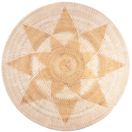 Rotan wandbord Pelat musim penas XXL Ø70cm incl. hanglus