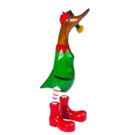 Houten eend kerstelf