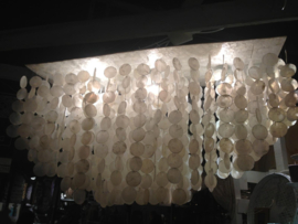 Capiz schelpen hanglamp XL40cmx100cm ~60 lang