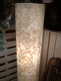 Vloerlamp schelpenlamp - natural wit cilinder 160 cm