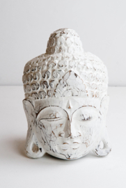 Houten handgesneden buddha masker