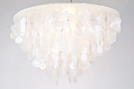 Capiz shell hanging lamp XL 80x50 white