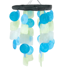 Windgong rond turqouiseblauw/groen combinatie