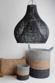 Hanging lamp Bandung 50 cm diameter Black Rattan