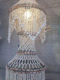 Ibiza star schelpen hanglamp 35x120 cm wit