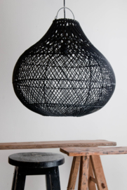 Hanging lamp Tegallalang 50 cm diameter Black Rattan