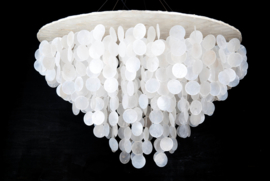 Capiz shell hanging lamp XL 80x50 white