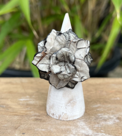 Leren ringen met bloempje