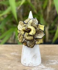 Leren ringen met bloempje