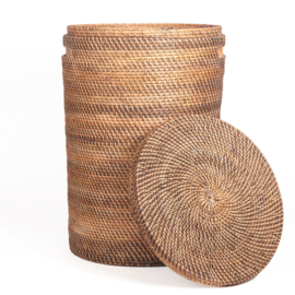 Wasmand keranjang natural burned rotan