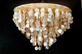 Capiz shell hanging lamp XL 80x50 gold