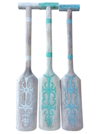 Tribal Paddle 100cm naturel wit/turquoise/blauw/celeste