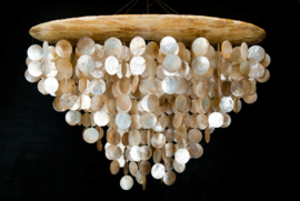 Capiz shell hanging lamp XL 80x50 gold