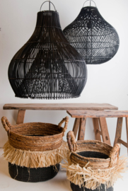 Hanging lamp Bandung 50 cm diameter Black Rattan