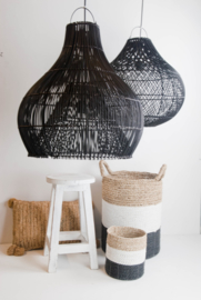 Hanging lamp Bandung 50 cm diameter Black Rattan