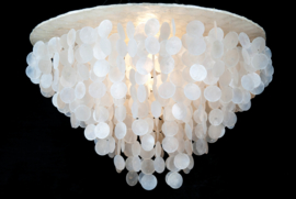 Capiz shell hanging lamp XL 80x50 white