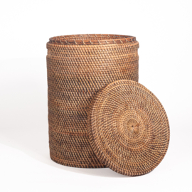 Wasmand keranjang natural burned rotan