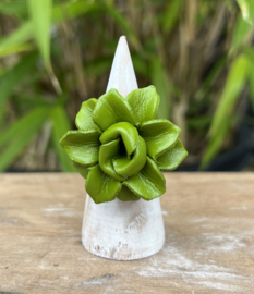 Leren ringen met bloempje