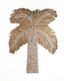 Palmboom met schelpen en palmblad large 75cm