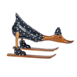 Houten eend ski's zwart