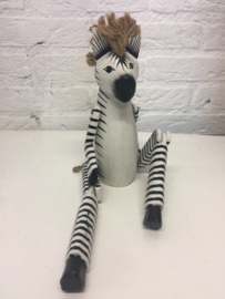 Houten zebra bungelbenen