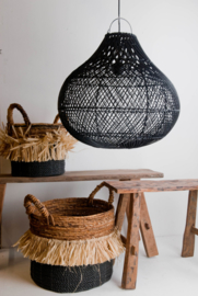 Hanglamp Tegallalang  50 cm diameter  Zwart Rotan