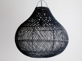Hanging lamp Tegallalang 50 cm diameter Black Rattan