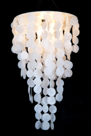 Capiz shell hanging lamp Medium 40x60 white