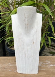 Houten buste ketting houder