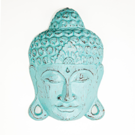 Houten handgesneden buddha masker Celeste