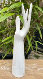 Houten ringen / sieraden houder hand