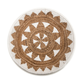 Tafelmand Tali naturel wit waterhyacint/touw
