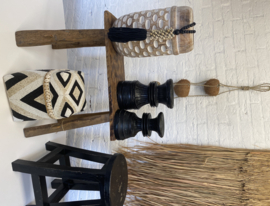 Houten krukje whitewash