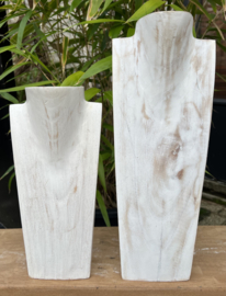 Houten buste ketting houder