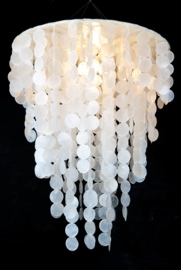 Capiz shell hanging lamp Large 60x80 white