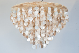 Capiz shell hanging lamp XL 80x50 gold