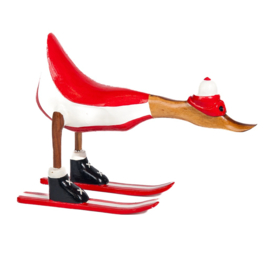 Houten eend ski's rood