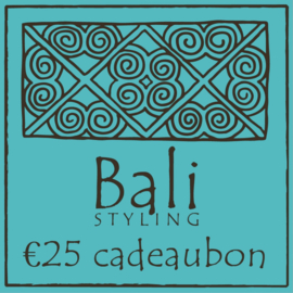 Bali Styling cadeaubon voor 25 euro
