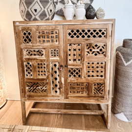 Lage teakhouten kast Bali Jepandi 120cm/40cm/100cm