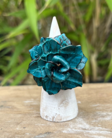 Leren ringen met bloempje
